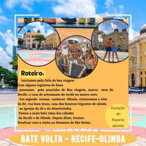 City Tour Recife/Ólinda *valor 1 á 4 pessoas*
