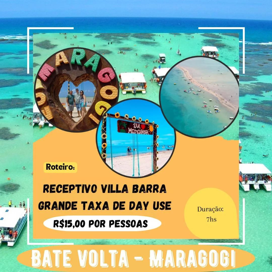 Porto de galinhas - Maragogi *valor 1 á 4 pessoas*